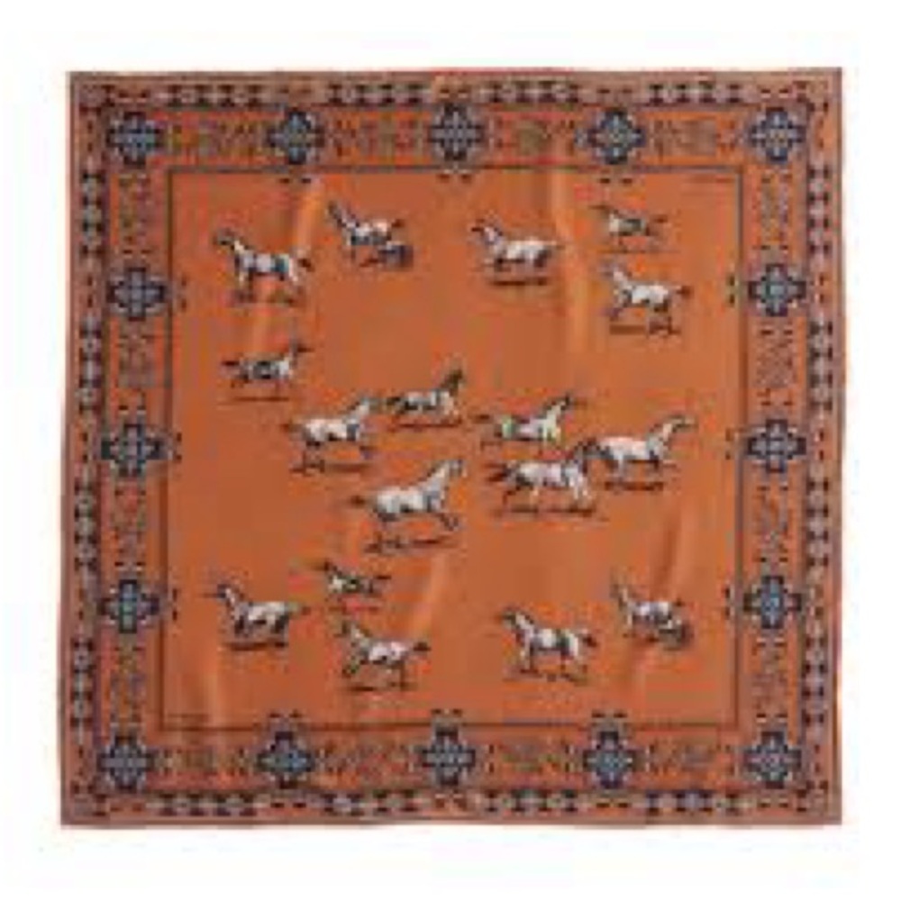 Pendleton Tan and Black Geometric Bandana - Picture 3 of 3